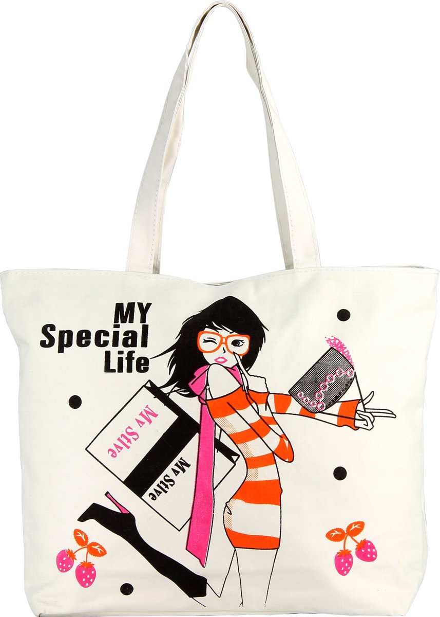 Sac � main Bleu Cerise taille M